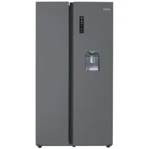 CHiQ CSS600BD 602L Side by Side Fridge (Black Steel)