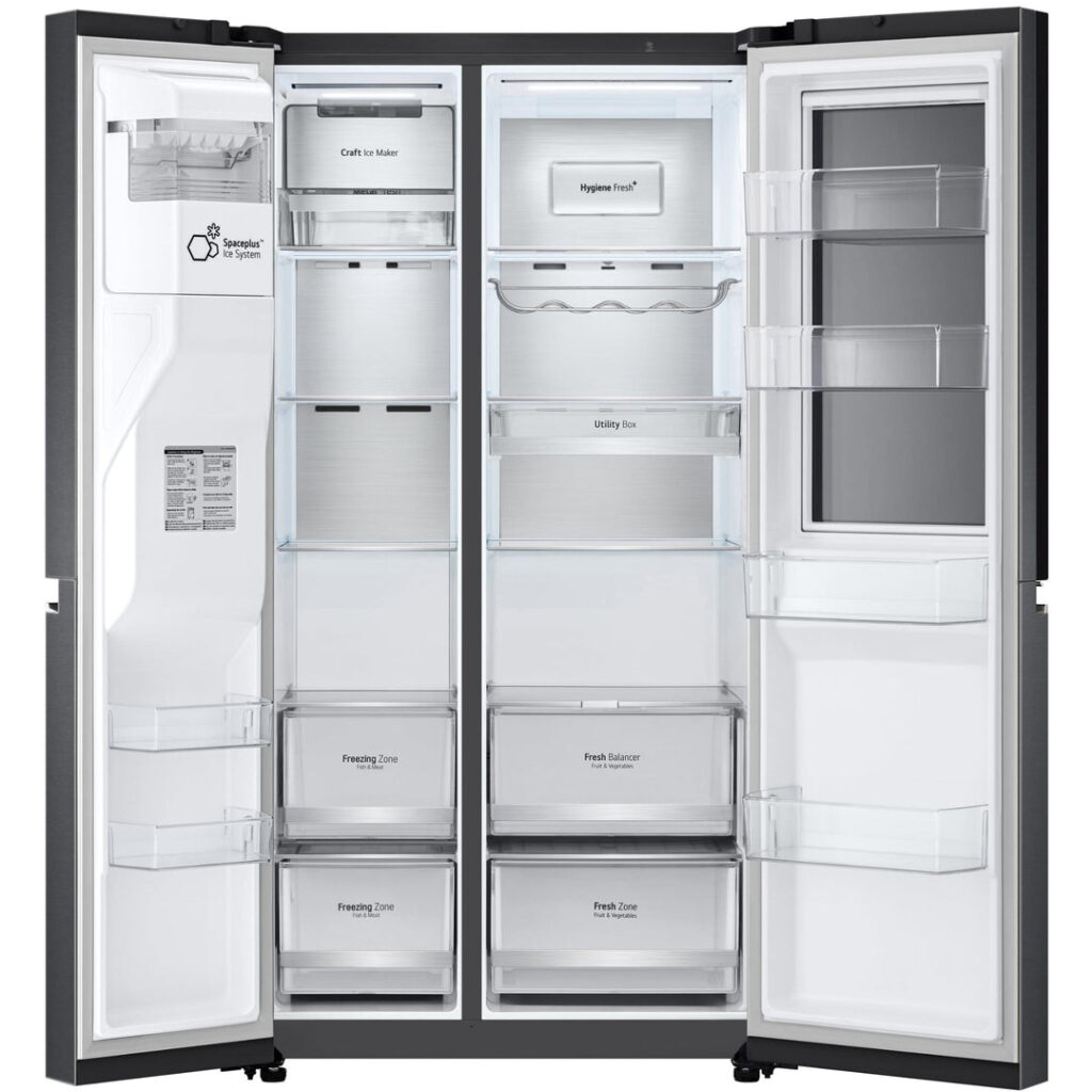 LG 635L Side by Side Fridge with InstaView DoorInDoor (Matte Black