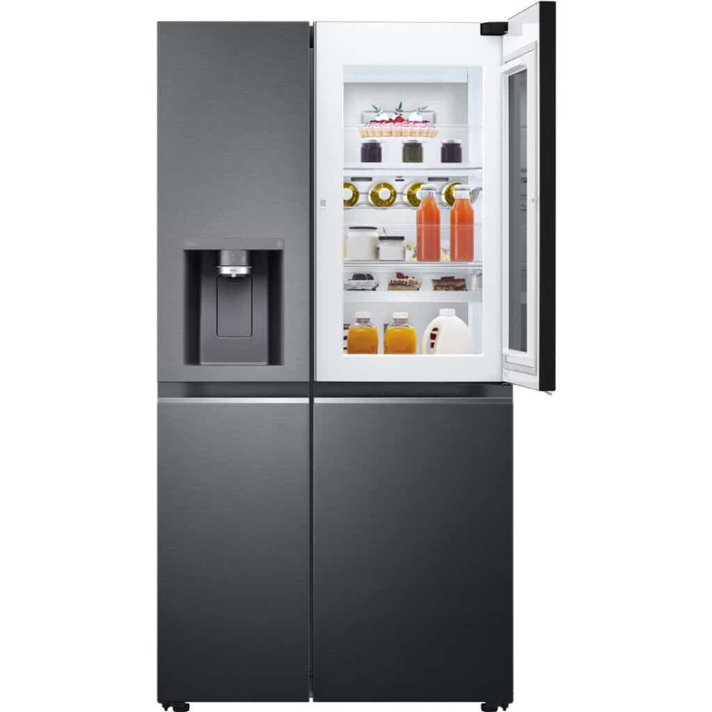 Lg 635l Side By Side Fridge With Instaview Door-in-door (matte Black 