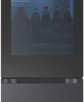 LG 340L Instaview Matte Black Bottom Mount Refrigerator GB-V300MBL
