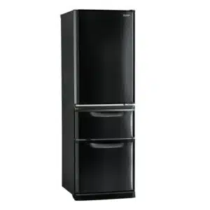 Mitsubishi 406L 3 Door Bottom Mount Fridge Black MRC405GOBA