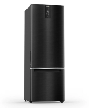 Whirlpool 313L Bottom Mount Fridge/Freezer in Black S/Steel WB3560EUBL