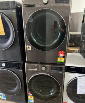 Matching Pair LG 12kg Series 9 Front Load Washing Machine WV9-1412B & LG 9kg Series 9 Heat Pump Dryer DVH9-09B