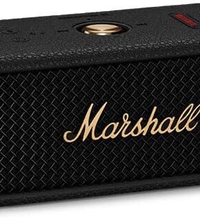 Marshall Emberton III Portable Bluetooth Speaker, Black/Brass