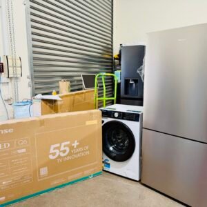 Combo Deal Hisense: 503L Bottom Mount Fridge, 8.5kg Front Load Washer & 55'Q6QAU QLED 2025 Model Smart TV