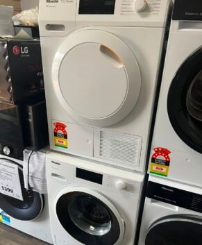 Pair Miele WWD320 8kg Front Load Washer & Miele Eco 8kg Heat Pump Dryer TDD130WP